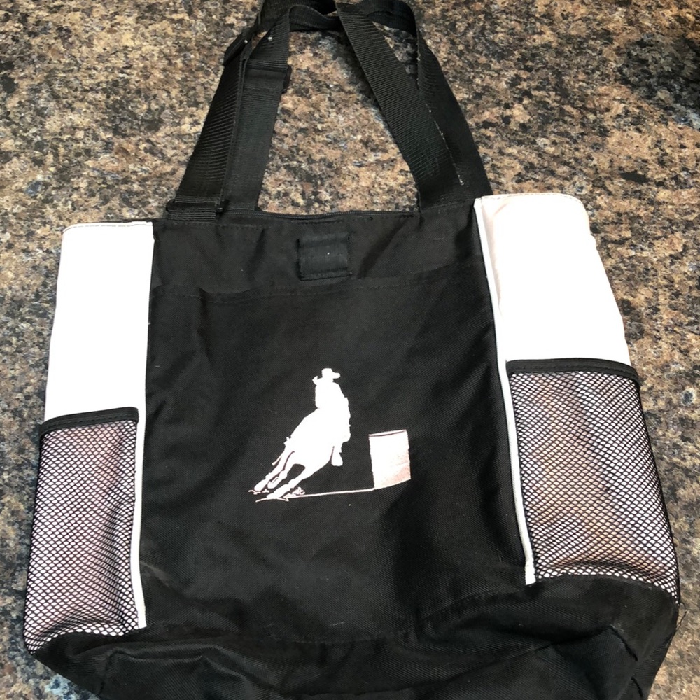 Tote bag black and pink Barrel Racer
